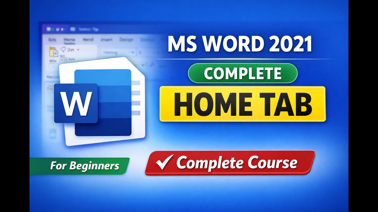 Complete Home Tab of MS Word 2021 | Complete MS Word 2021 Course | Part -1 by Braintechs computer
