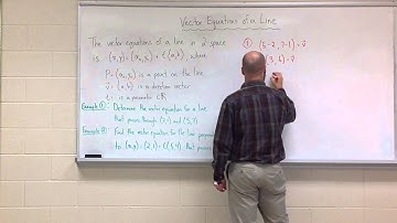MCV4U - Vector Equations of a Line
