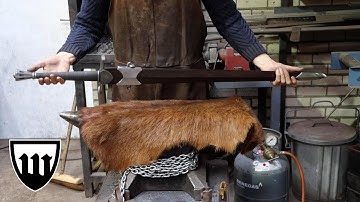 Forging a pattern welded two handed sword, part 9, making the scabbard.