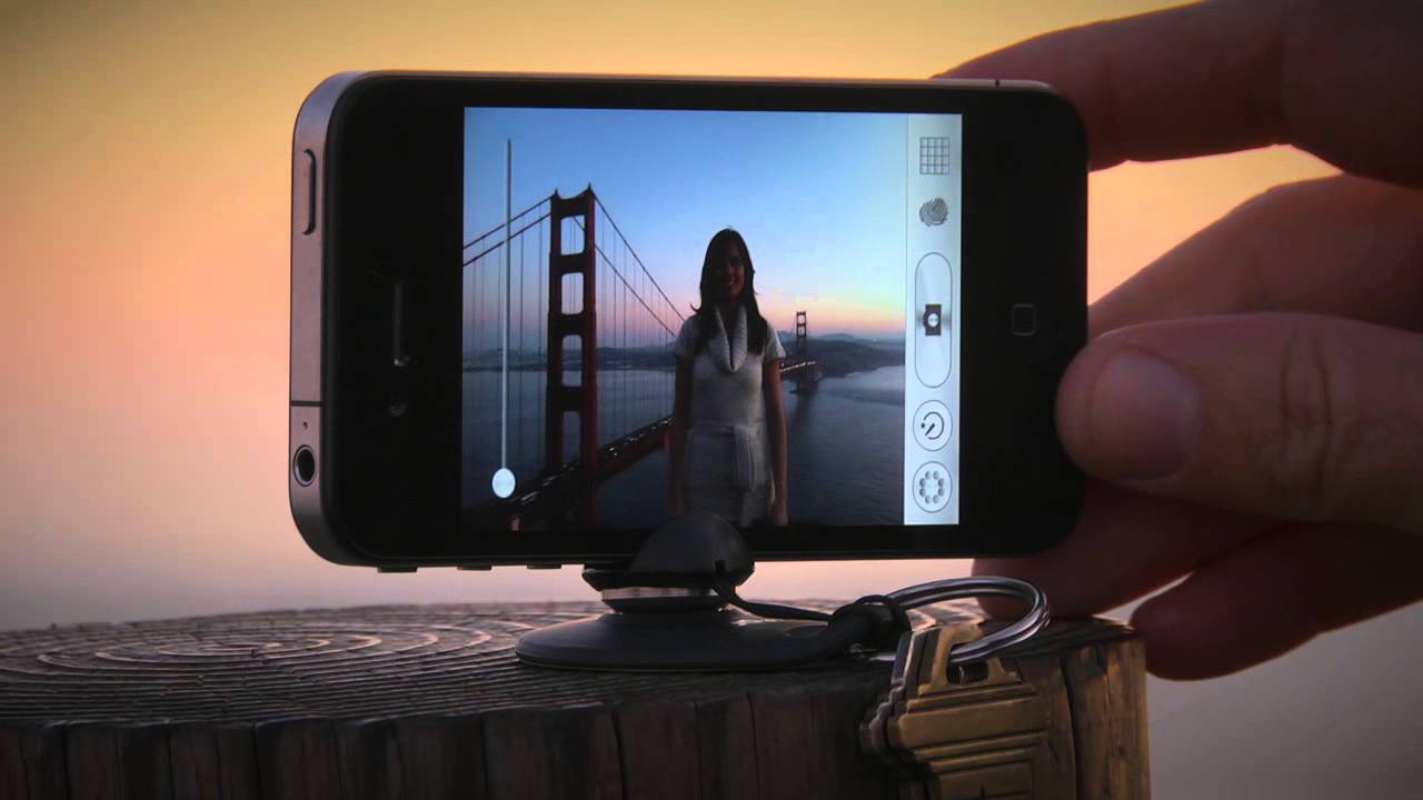 iPhone 5 tiltable keychain-sized pocket "tripod" with ultrathin case