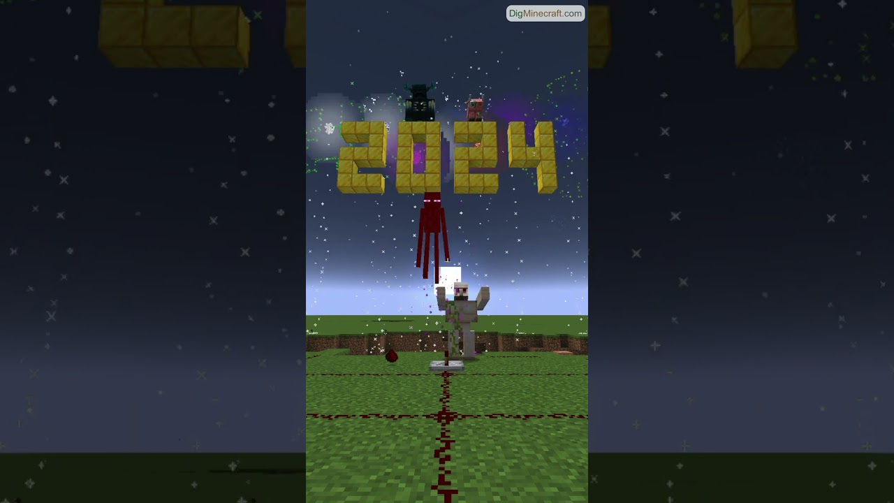 New Year 2024 (Fireworks Show) in Minecraft 