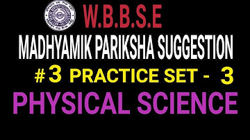 #3 Practice Set 3 (Physical Sc) Ramadan Tutorial Ramadantutorial