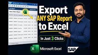 Export ANY SAP Report to Excel in 3 Clicks | Fastest Method 2026