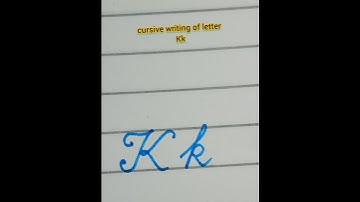how to write letter Kk in cursive writing #handwriting #viralshorts #cursivewriting
