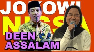 Keren, Jokowi Nyanyikan Lagu Deen Assalam milik Nissa Sabyan
