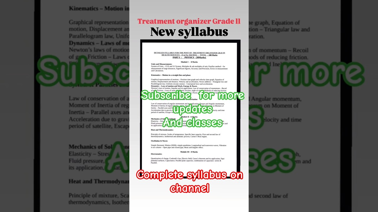 Treatment organizer Grade 2 New syllabus 2025lTreatment organizer new syllabus classesl