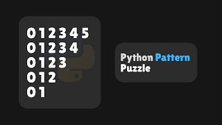 Python: Decreasing Row Length Pattern | VS Code