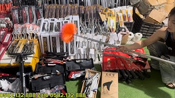 SWEEPING SPIDER WEBS ON HIGH STAINLESS STEEL POLE 5M BLACK TRACTOR HEAD TREE BRANCHES JAPANESE PU...