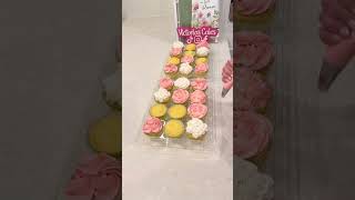 Decorating cupcakes for Saturday morning pickup! #homebakerybusiness #cakedecorating #butterflyca...