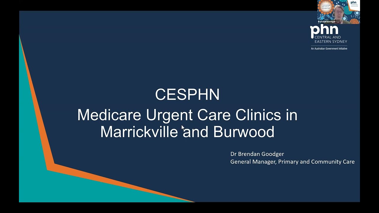 Medicare Urgent Care Clinics Information Session - Marrickville and Burwood 14 August 2025