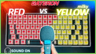 Gateron Red vs Milky Yellow REAL Sound Comparison