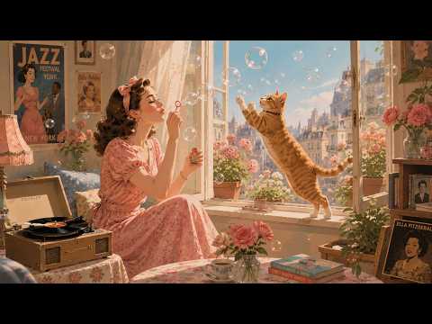 Vintage Jazz Morning Playlist 🌿 Soft 1940s Coffee House Ambience for Relaxing, Reading & Studying