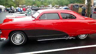 1954 METALLIC VERMILLION RED FORD CUSTOM 2 DOOR SEDAN