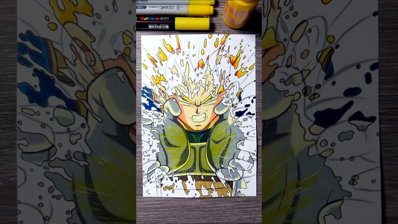 Drawing Vegeta Final Flash ✨ Dragon Ball Z 
