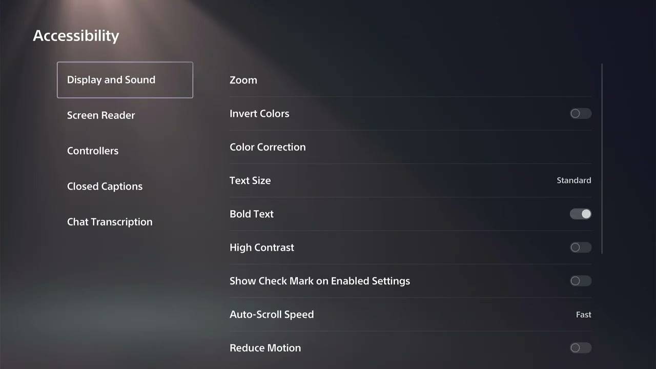PS5: как включить и отключить экранный диктор