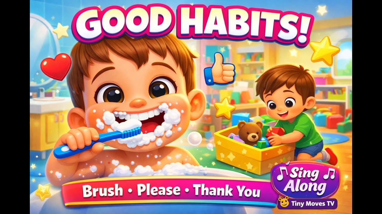 Nursery Rhymes & kids song | Good Habits Song for Kids 🪥 | Brush Teeth, Say Please & Thank You