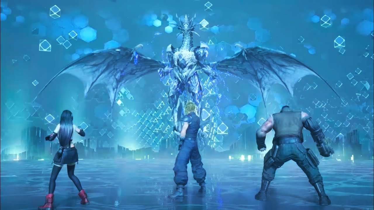 Final Fantasy 7 Remake - No Commentary Bahamut Boss Fight Gameplay ...