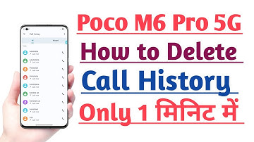 POCO M6 Pro 5G How to Delete Call History | Call History Delete kaise kare Useful trick