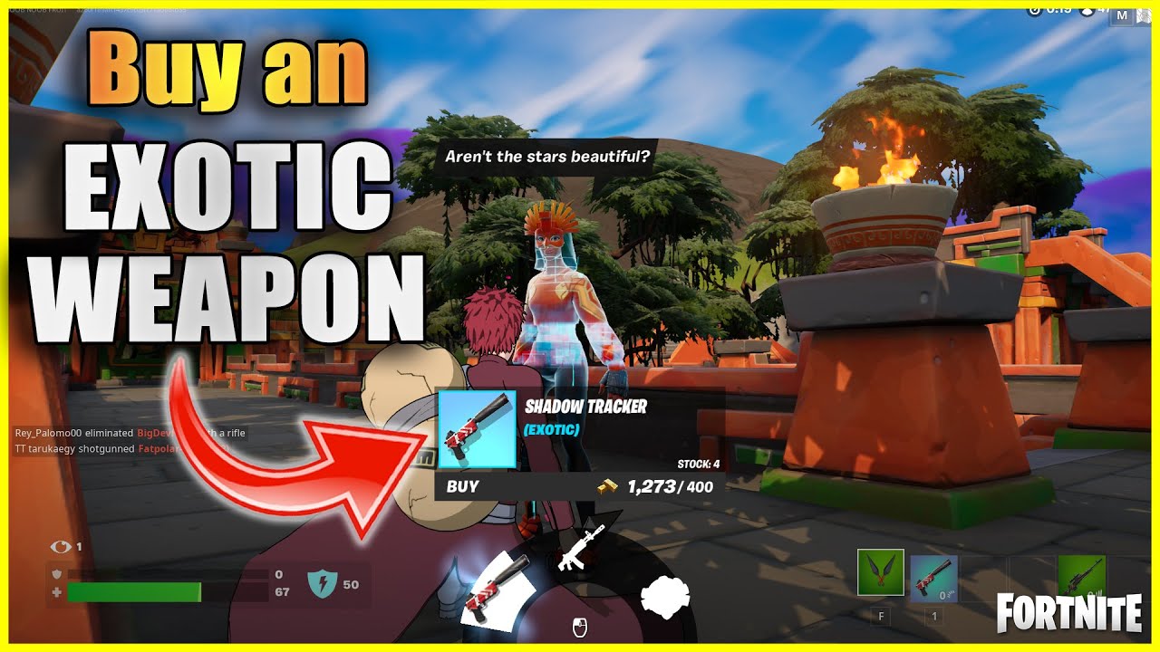 Purchase an Exotic weapon from a Character [1] // Fortnite Week 6 Challenges