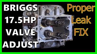 How to Adjust Valve Lash & on the Briggs & Stratton 17.5hp OHV Engine - Craftsman Lt  Lawn Tractors