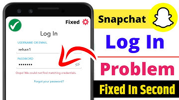 Fix snapchat login problem - Oops we could not find matching credentials