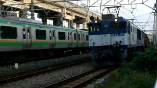 新幹線VS宇都宮E231系VSEF64貨物VS京浜E233系　併走対決？
