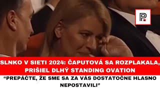 Slnko v sieti 2024: Čaputová sa rozplakala, prišiel dlhý standing ovation