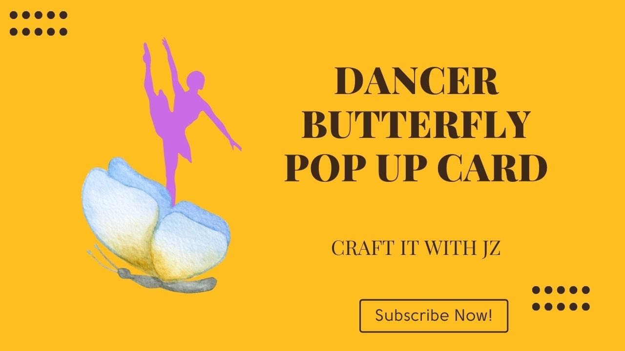 Pop Up Card - Dancer Butterfly Flower Pop UP - Cricut - DIY - YouTube