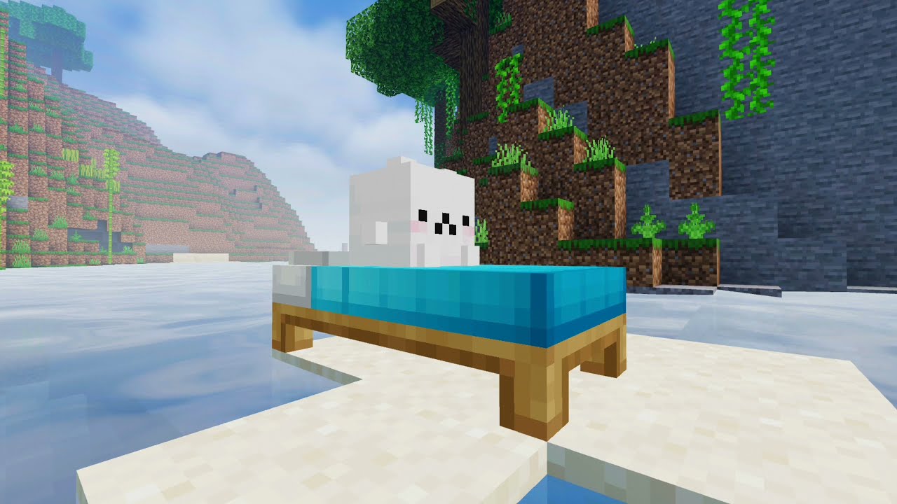 Fat Cat Bed Overlay for MCPE/Bedrock Edition - YouTube