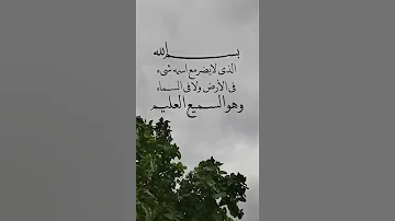 بسم الله الذي لا يضر مع اسمه شيء في الارض ولا في السماء و هو السميع العليم 