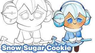 How to draw Snow Sugar Cookie | Cookie Run Kingdom | Drawing Tutorial