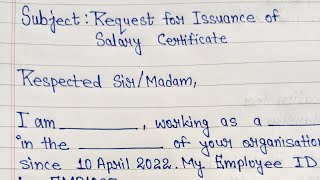 Information Request for Issuance of Salary Certificate | Salary Certificate Request Letter | Application News