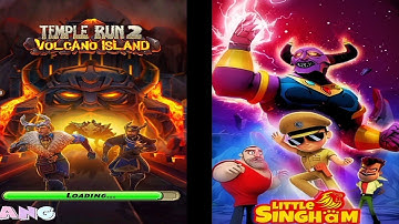 Android New Games (ANG): Temple Run 2 Volcano island VS Little Singham gameplay (Android, iOS).