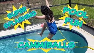 Girl Swimming Jumping Splashing Fun In The Pool - CammiBALLS
