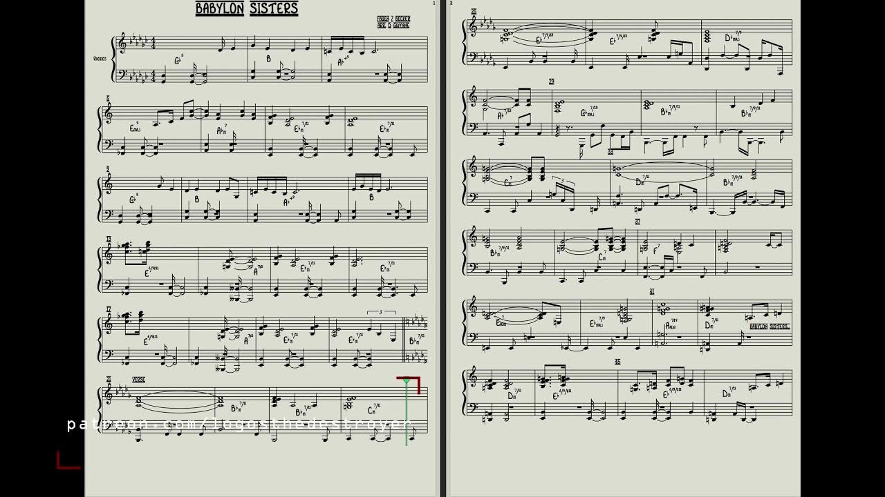 Babylon Sisters (Steely Dan) Full Piano Score YouTube