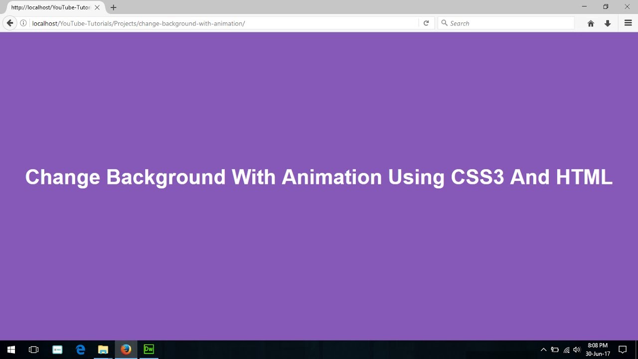 CSS Background Color Animation - \