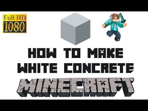 How To Make A White Concrete In Minecraft Youtube
