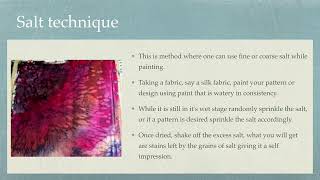 Fabric painting techniques ppt