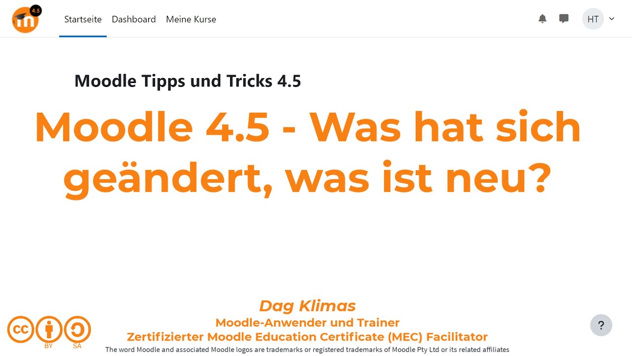 Moodle 4.5 - Was hat sich geändert, was ist neu?