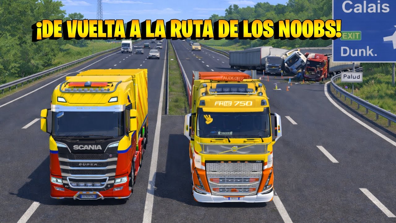 ¡VOLVEmOS A La RUta de LOS NOobs con muCHOS ACCIDENTES Y IMPRUdenCIaS!  |  Euro Truck Simulator 2