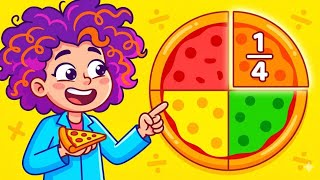 2-Minute Fractions Explained with Pizza 🍕 | Learn Math for Kids