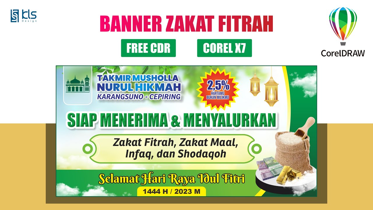 Free CDR Desain Banner Spanduk Zakat Fitrah klsdesain YouTube Free CDR Desain Banner Spanduk Zakat Fitrah klsdesain YouTube
