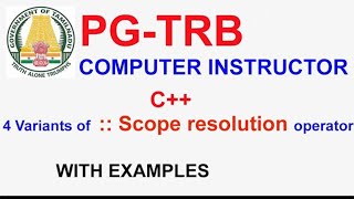 Computer Instructor 💥 4 Variants of  Scope resolution operator| C++ Class 17 |VIBRANT ONLINE ACADEMY
