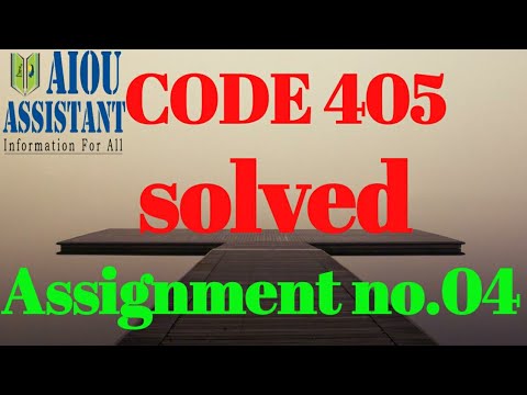 solved assignment code 405