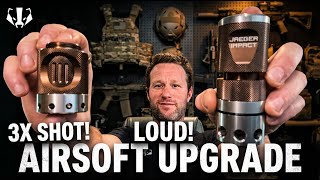 Game Changer Jaeger Impact Multi-Shot Base - Throw 3 Times Before Reloading Your Airsoft Bfg