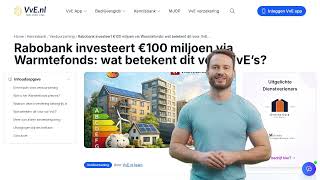 Rabobank Investeert 100 Miljoen Via Warmtefonds Wat Betekent Dit Voor Vves?