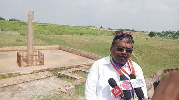 Dharmraj Maurya ji kaushambi Baudhsthali ka nirikshan kar batate huve
