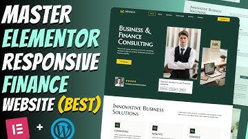 😍Master ELEMENTOR: Build a Responsive FINANCE CONSULTING WEBSITE from Scratch | Wordpress Tutorial