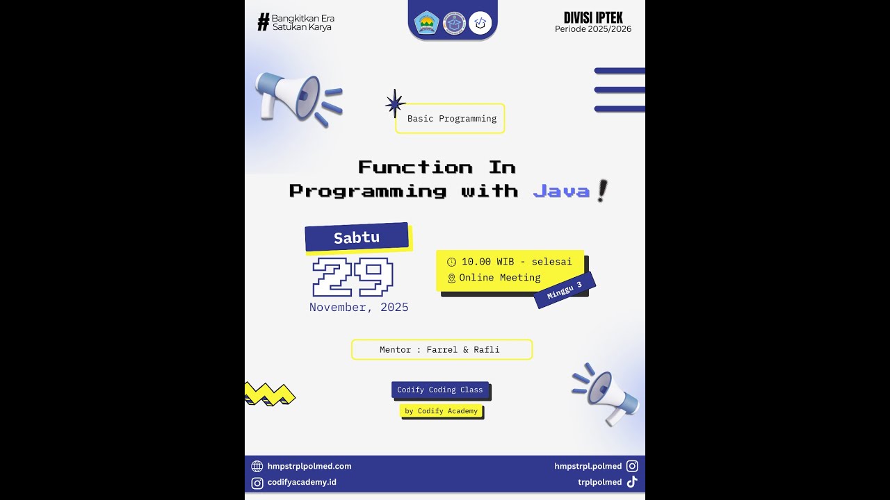 Codify Academy - Function In Programming With Java - YouTube