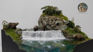 The Great North  DIORAMA / How to make a waterfall and the water effect with epoxy resin  TUTORIAL